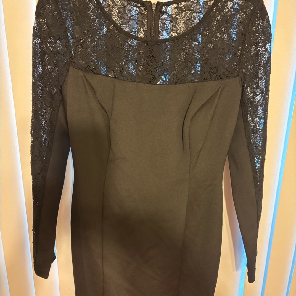 Jessica Simpson Black Lace Long Sleeve Dress